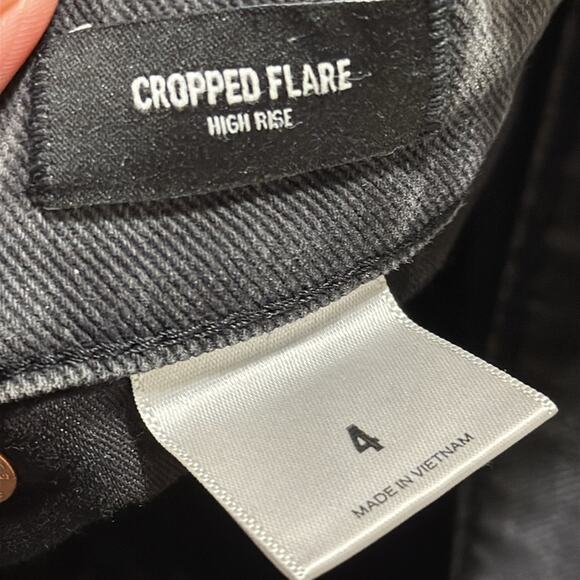 Express crop flare jeans washed black color size 4 - Picture 6 of 8